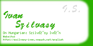 ivan szilvasy business card
